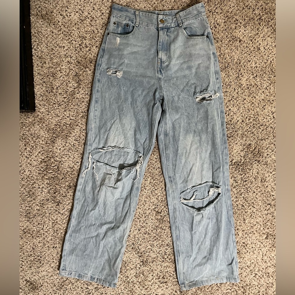 high rise wide leg jeans